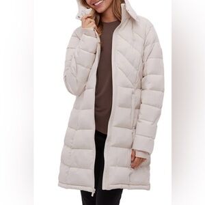 Bench Urbanwear Repreve Woman’s Long Puffer Coat – Ivory/Cream – XS – NWT